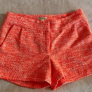 Orange and white Shoshanna shorts size 0